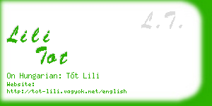 lili tot business card